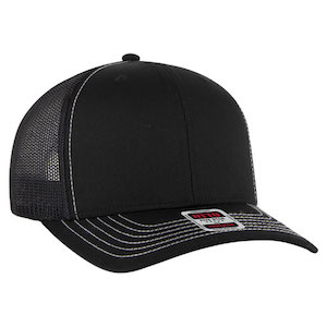 Black Cotton Trucker Hat - Angle Thumbnail